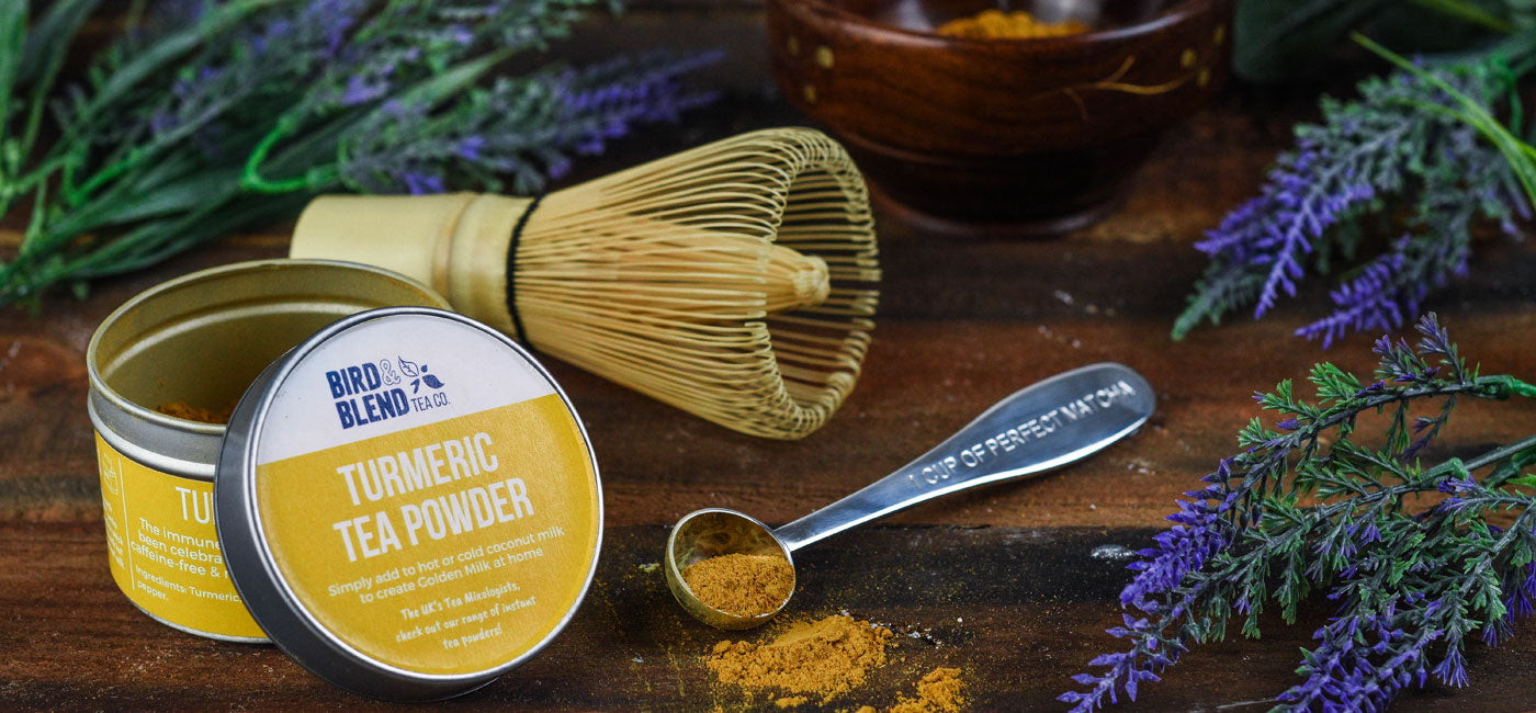 Turmeric Tea powder Matcha Whisk and Perfect Matcha Teaspoon