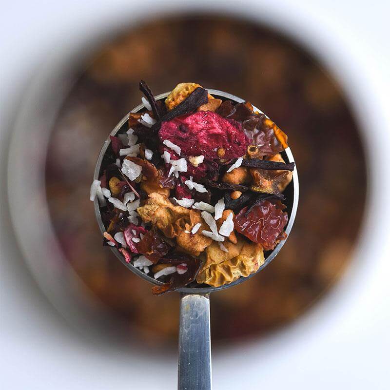 cherry coconut bliss loose leaf fruit tea