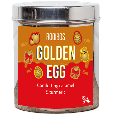 golden egg tea tin easter