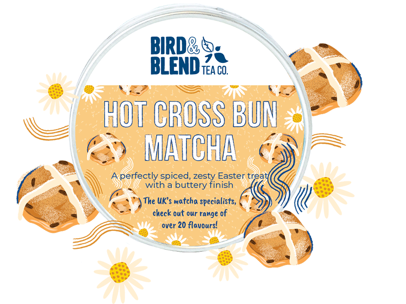 hot cross un matcha flavour illustration