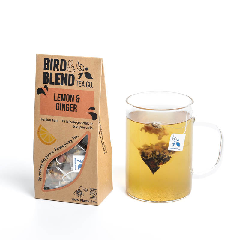 lemon &amp; ginger tea bag gift