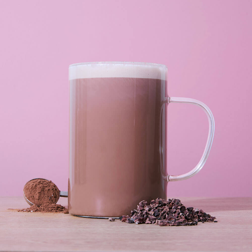 maca hot choc tea powder chocolate