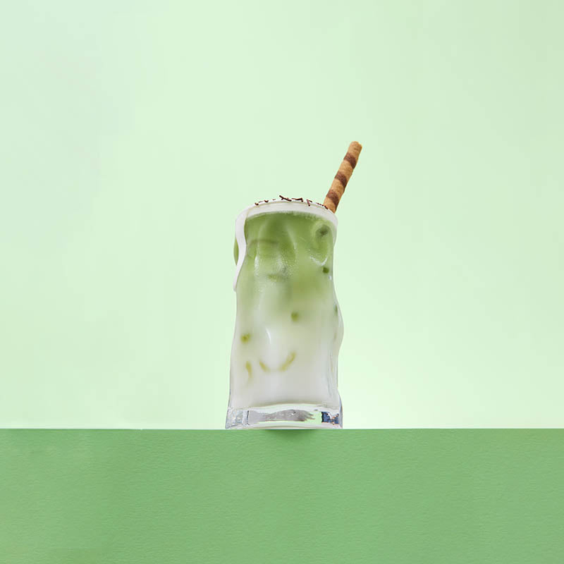 mint choc chip matcha iced