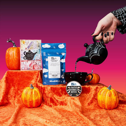 spooky tea bundle collection with pumpkins