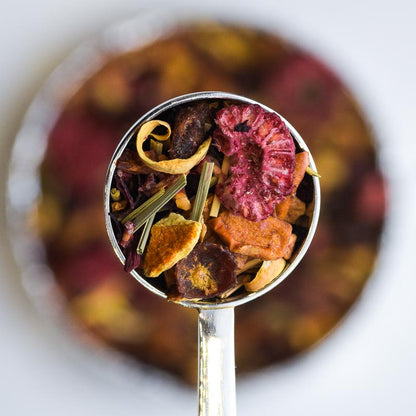 fruit salad loose leaf tea spoon