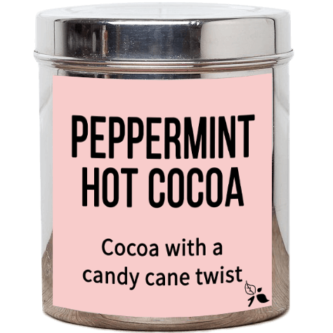 peppermint hot cocoa loose leaf tea tin